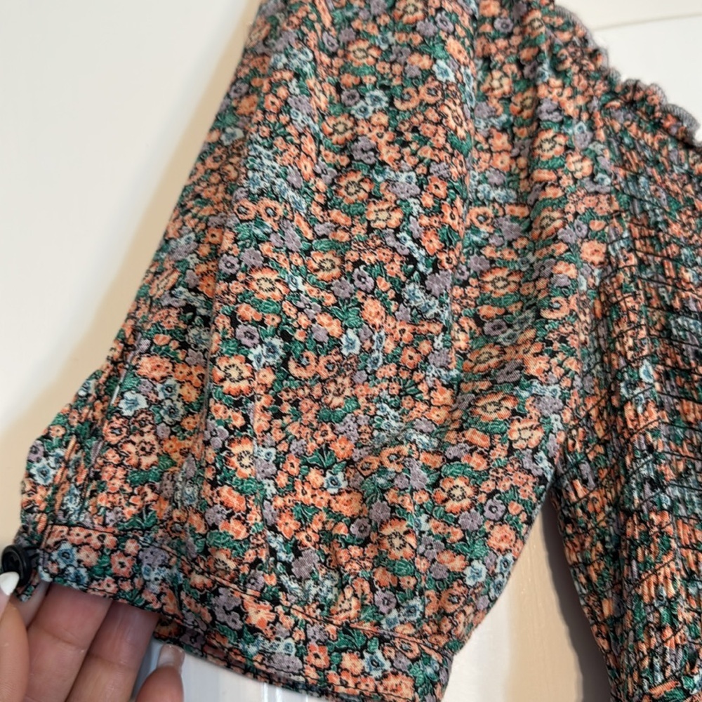 Wild Fable Multicolor Off The Shoulder Floral Midi Dress Size Medium - Picture 2 of 6